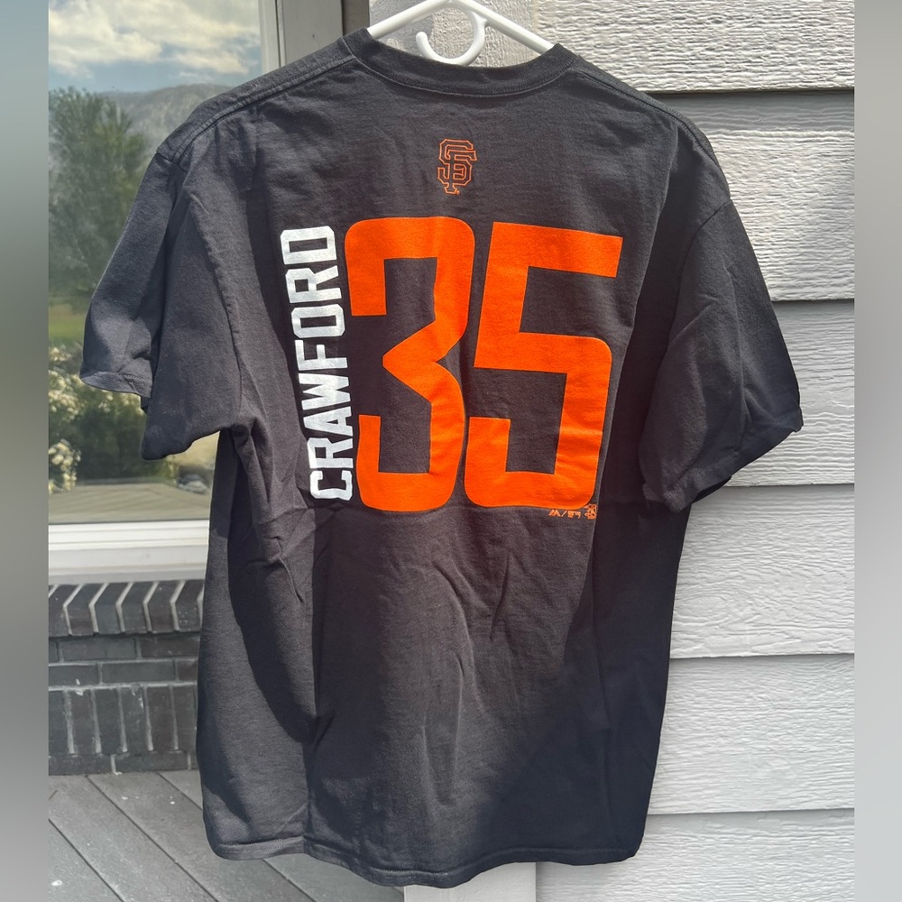 CLEARANCE Men’s L San Francisco Giants Brandon Crawford Black and Orange T-Shirt